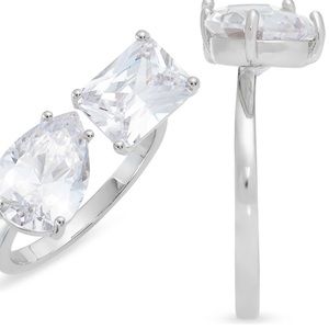 Cubic Zirconia Open Band Ring.